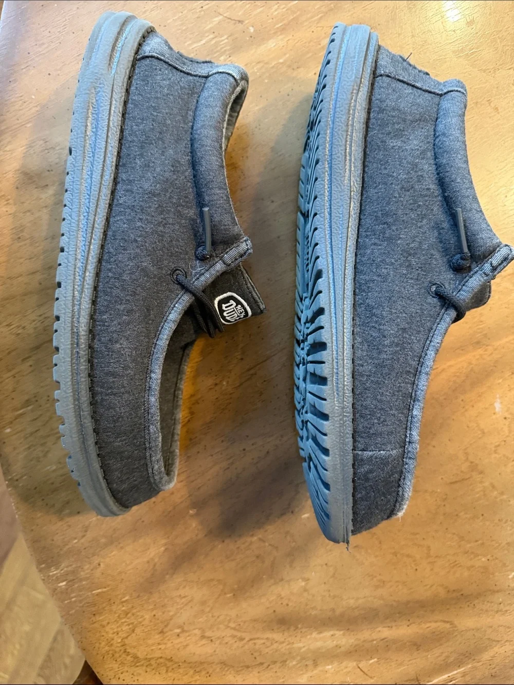 Hey Dude Wally Stretch Men’s Slip-On Moccasins in Charcoal Gray